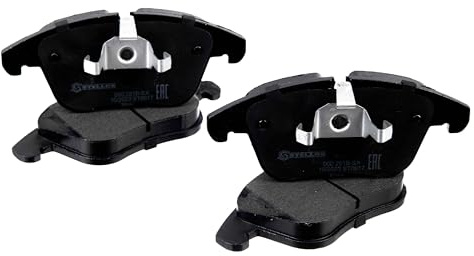 STELLOX 000 281B-SX Bremsbelagsatz, Scheibenbremse (4 Stücke) – ECE-R90 Zertifizierung – mit Anti-Quietsch-Platte – Für PKW, Schwarz