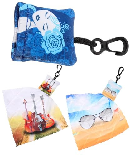 HAPINARY 3pezzi Salviette Microfibra Per Pulizia Schermi e Lenti Delicato e Metallico Pulizia Senza Graffi Per Cellulari Tablet Computer Obiettivi Doppia Faccia Riutilizzabile Custodia Port