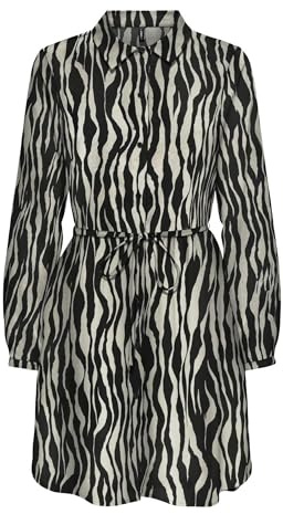 ONLY Shirt Dress Onlnova Life Elite L/S Abito Camicia, Nero, XS Donna