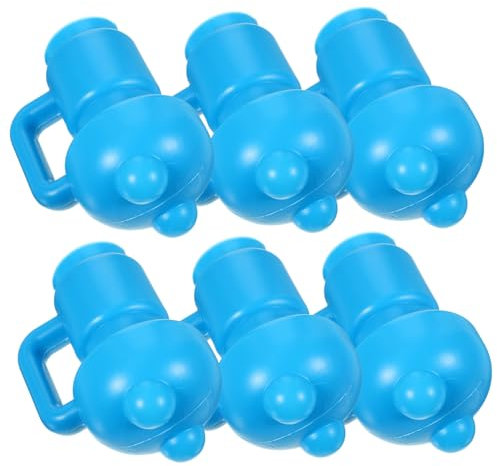 Toddmomy 1 Satz Austauschbare Trampolinteile Trampolinleiter Mini -Trampolin Roller Trampolin Kindertrampolin Professionelle Stangenabdeckung Kappen Für Trampolinrohre Blue 6 Stück