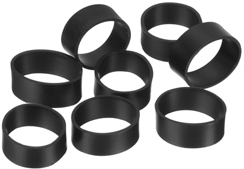QUARKZMAN 150 Piezas Bandas De Goma De Silicona, 5mm x 10.5mm Anillos De Goma Para Atar Cables, Negro