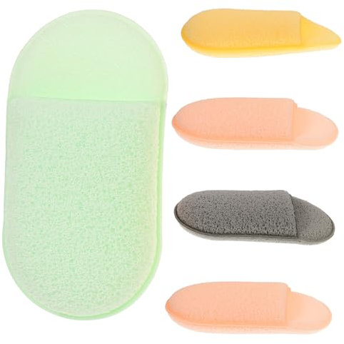 DEARMAMY 5pièces Lot De Éponges Nettoyantes Pour Visage Réutilisables Et Démaquillantes