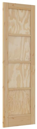 vidaXL Puerta Interior Orkdal Madera Sólida de Pino 61X198.5 cm | Acabado Mate Duradero Fácil Montaje Adecuada para Uso Interior en Talleres y Garajes Estilo Contemporáneo