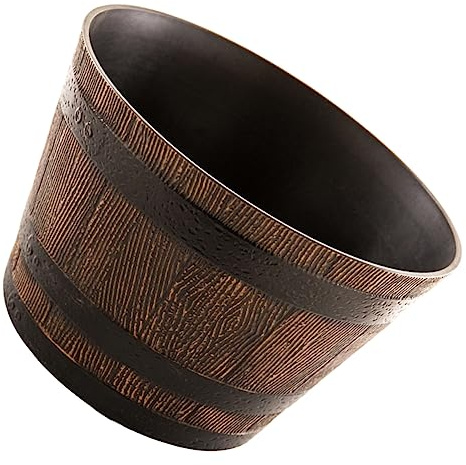 TOYANDONA Maceta De Resina Simple Maceta Verde Pequeño Capacitación Bonsai Plantas Olla Decoración Jardinera Falso para Exterior En Bandas Maceteros En Conserva Vivero Interior Café