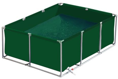 uofgcru Laghetti da Giardino Fuori Terra, Piscina di Ispessimento Grande telone Pieghevole all'aperto,Piscina Semplice per Giardino per Laghetti, Fontane,per Uso Esterno(Green-1×1×0.6m)