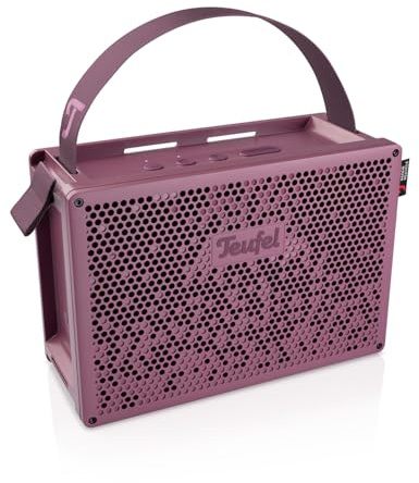 Teufel MYND - Tragbarer Bluetooth Lautsprecher Wasserfest IP67, 2.1 System mit bis zu 42 Std Akkulaufzeit, Open Source Project, Powerbank Funktion - Wild Berry