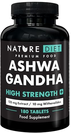 Nature Diet Ashwagandha High Strength PLUS, 180 Tabletas Veganas