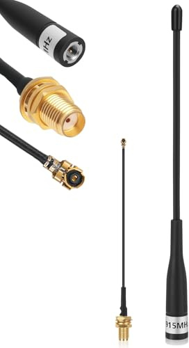 Meshnology 1Pcs 915MHz LoRa Antenna 10dBi Gain for Meshtastic Long Range Soft Whip Antenna 19cm Omni SMA Male with Cable Extension Cord Black