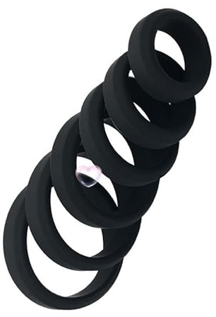6 Svart Rolig Elastisk Silikon TräNingsringar, Fitness Massage Ringar, LäTt, FöRbäTtra UthåLlighet, Par GåVa