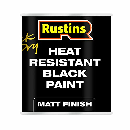 RUSTINS Heat Resistant Black Paint 500ml