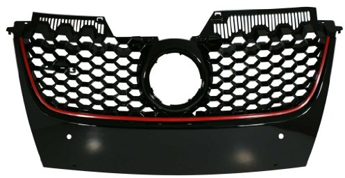 JOM 1K1853653BR Kühlergrill im Sport-Design mit Wabengitter, in Schwarz mit Roter Umrandung