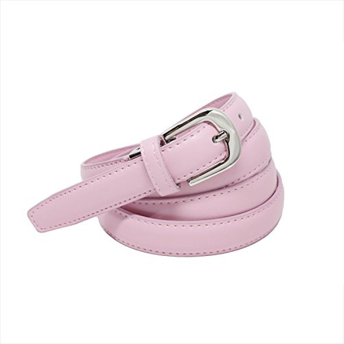 YEHMAN Cintura da donna classica sottile da 2 cm, in crosta di pelle di vacchetta, regolabile, lunga 120 cm