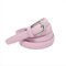 YEHMAN klassischer dünner damen Ledergürtel breite 2 cm Länge 120 cm kürzbar Rosa