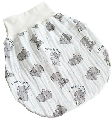 Atelier MiaMia - Pucksack Strampelsack Baby Kind von Gr. 50-80 Musselinstoff streng Limitiert !! Musselin (50/56)
