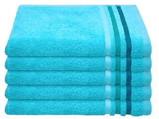 Schiesser Gästetuchset Skyline Color - 5-teilig - 30 x 50 cm - Türkis