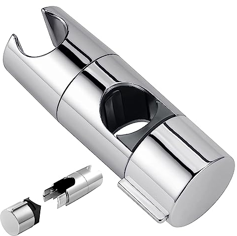 BIQIQI Duschkopfhalterung, Duschbrause halterung 19-25 mm Duschkopf Halterung Ohne Bohren Handbrause Halterung 45° verstellbare Duschhalterung Chrom Brausehalte für Badezimmer, Duschkopf Halterungen