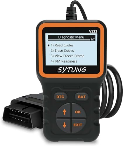SYTUNG Obd2 Diagnosegerät Neue Aktualisierte Version Universal Diagnosegerät Auto CAN Diagnosegerät Passend für Alle Fahrzeuge mit OBD II Protokoll