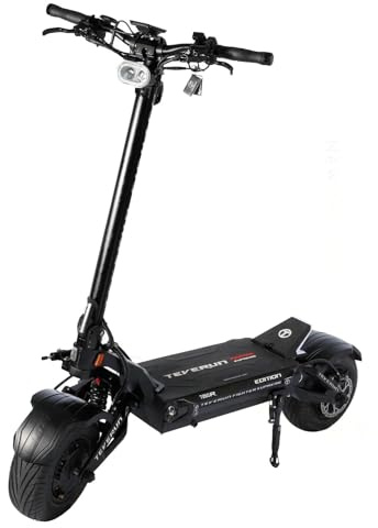 TEVERUN Trottinette Electrique Adulte Fighter Suprem 7260R V3, 2 Moteurs de 2500W, Autonomie jusqu'à 200km, 25kmh, Pneus Tubeless 13, Ecran TFT 3,5 Pouces, Noire
