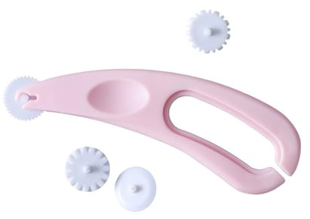 GLEAVI Set Di Utensili Da Forno Per Tagliare Torte Con Piccole Rotelle Rosa, Utensile Da Cucina Per Decorare Pasta, Pizza e Biscotti, Realizzato in Plastica Resistente e Facile Da Usare