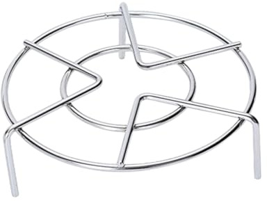 TOPPERFUN Stainless Steel Steamer Rack Three Legged Kitchen Rack Rustproof Cooking Steamer Multifunctional Dishes Bracket Pot for Kitchen