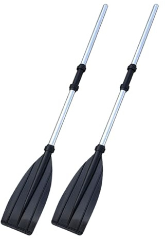 Remi per canoa, set di 2 pagaie per barche in lega di alluminio, manici leggeri staccabili con lama resistente, remi per sport acquatici per adulti, kayak, pesca, ricreazione, uso ricreativo 125 cm