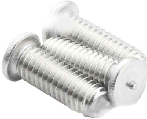Tornillo de punta para soldar, Pernos de soldadura latón for reparación chapa metálica, color plateado, M2,5x8mm, paquete 100