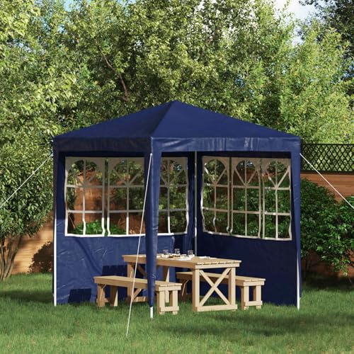 Gecheer Carpa Lateral Moderna Azul Impermeable y UV Resistant - 2 Piezas 200x195 cm Modelo LYKGMZJ-42033010ES