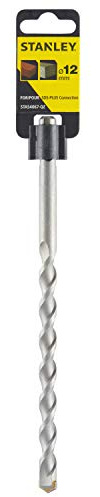 Stanley SDS-plus Hammerbohrer (12 mm Bohrerdurchmesser, 200 mm Gesamtlänge, 130 mm Spirallänge, geeignet für Beton, Granit, Mauerwerk, Klinker, etc.) STA54067