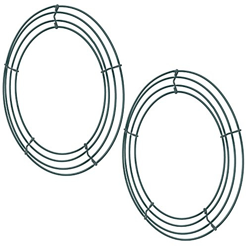 Sumind 2 Pezzi Filo di Corona Filo Cornice della Corona Creazione degli Anelli Verde per Decorazione di Nuovo Anno San Valentine (12 Pollici)