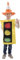 Dress Up America Unisex Kinder Sicherheits-Kegelhut Mittel und groß(8-14Jahre) Ampelkostüm und Sicherheitskegelhut, Multi, 8-14 (Taille: 76-96, Höhe: 114-145)