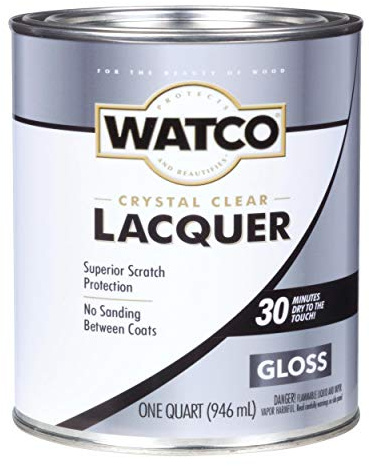 Watco 63041 Lacquer Clear Wood Finish, Quart, Clear Gloss (New Version)