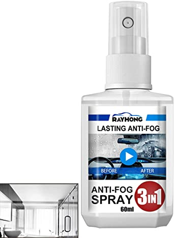 ulapithi Anti Beschlag Spray Fog Für Brillen Beschlagspray, Antibeschlag Spray Für Brillen 60ml Auto Defogger Agent Spray Verhindert Beschlag Auf Windschutzscheiben, Brillengläsern, Schutzbrillen