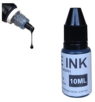 10ml inchiostro per timbri nero, inchiostro ad olio nero per timbrom,sigillo forniture scolastiche per ufficio (1 bottiglia)
