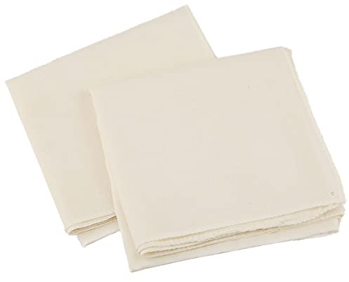 2 Toallas de Paso,50 x 50 cm, para Colar, Paño de Filtro de Cocina 100 Gasa, Sin Blanquear,Cuadrada de Muselina Suave de Algodón Puro para Colar Frutas, Vino, Hornear,Telas Filtrantes Reutilizable