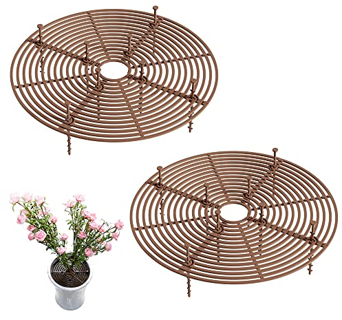 Zasvec Rejillas para Macetas 2 Piezas Rejilla Protectora de Plantas 30cm Alfombrilla Repelente para Gatos Cubierta para Maceta de Flores Repelente de Gatos para Protector Las Plantas