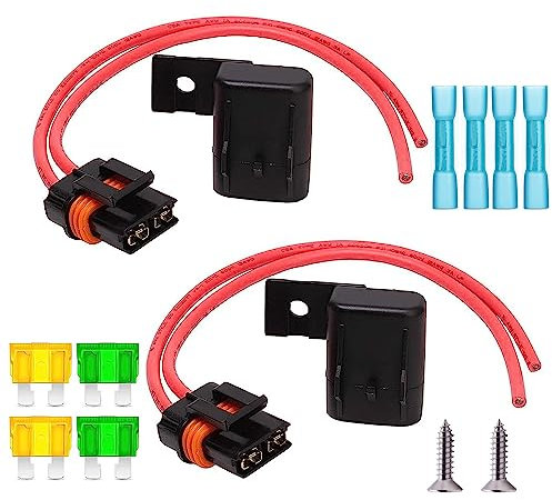 GUUZI Portafusibili in Linea IP67 Impermeabile, Cablaggio Calibro 12AWG ATC/ATO 20A/30A Portafusibile a Lama per Sistema di Alimentazione Bus per Impieghi Pesanti, Marina, Veicolo (2 Pezzi)