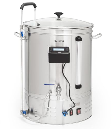 KLARSTEIN Startkit för öltillverkning, startkit för hembryggning, 65 l gör din egen ölbryggningskit, rostfritt stål 3300 W bryggsatser för nybörjare, smart app, autoläge, cirkulationspump