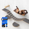 Nelix® Kletterwand Katzen – 5-teiliges Premium-Set Hängematte & Kratzbaum | Massivholz Wandmontage – für mehr Bewegung, Auslastung & Stil im Katzenalltag – platzsparend, erweiterbar, Wohnungskatzen