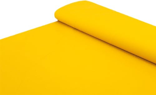 Baumwoll Stoff 100% Baumwolle uni dunkelgelb - Meterware ab 25 cm x 150 cm - Stoff zum Nähen