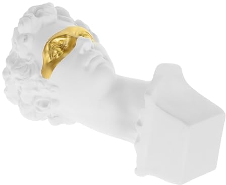VILLFUL Resin-büste Statue Für Schreibtischdekoration Elegante Porträt-skulptur Stilvolle Wohnaccessoires Für Büro Und Zuhause Weiße Goldene Farbkombination Robuste Kunst Für