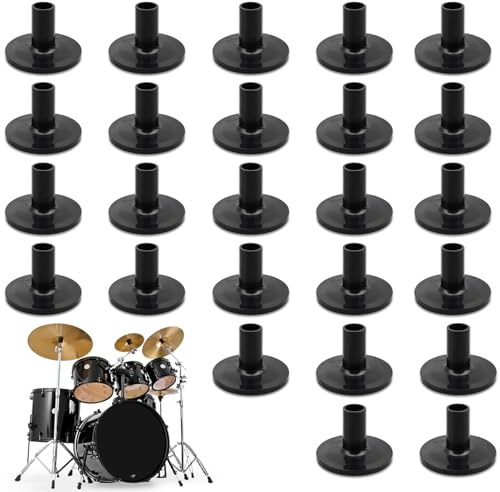 BDSHUNBF 25 Stück Beckenhüllen für Trommelbeckenständer, Beckenständer Zubehör, Trommel Beckenständer Zubehör, Ersatz für Shelf Drum Kit, Kunststoff-Beckenhüllen, Filz Hi-Hat-Becher Trommel