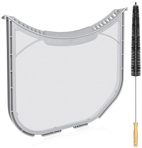 FUUGlan Juego de filtro y cepillo para secadora, filtro de pelusa, cepillo de limpieza, trampas de pelusa, repuesto adecuado para varios modelos de secador, cepillo de limpieza de secadora