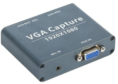 Jkjlorey VGA to USB Capture 1080P Audio and Video Capture VGA Input and USB Output Compatible with Android, Linux System, Easy Install Easy to Use