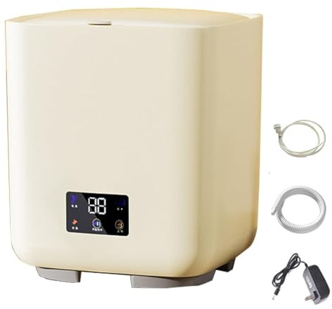 HGTRH Minilavadoras Portatiles, Mini Lavadora Ropa Interior con 4 Modos de Centrifugado para Apartamentos, Residencias Universitarias, Autocaravanas Y Viajes Offwhite