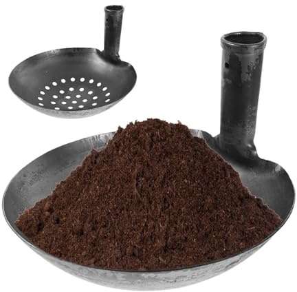 Pala de drenaje de jardín - Pala de metal perforada para limpiar desagües, herramienta de colador de estiércol pesado, eliminación de suciedad y hojas al aire libre | para jardín de granja