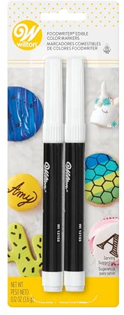 Wilton alimentaire Writer Stylo Noir, acrylique, multicolore, 2 pièces
