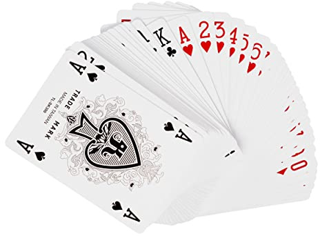 MISTER GADGET - JE52641, Jeu de 54 Cartes, Jeu de 54 Cartes Blanc, Conçu pour Les Amateurs de Cartes et Les soirées Entre Amis, Qualité supérieure et Design élégant