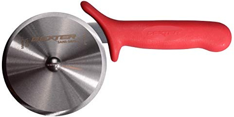 Dexter-Russell P177AR-PCP 4 Pizza Cutter | Commercial-Grade Stainless Steel Blade with Textured Red Handle | SANI-SAFE Series | Made in USA