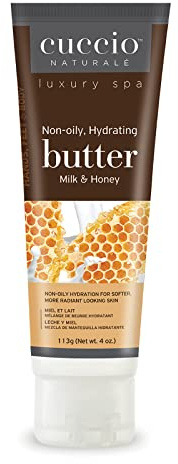 Cuccio Naturale Butter Blends - Ultra-Moisturizing, Renewing, Smoothing Scented Body Cream - Deep Hydration For Dry Skin Repair - Made With Natural Ingredients - Milk & Honey - 4 Oz