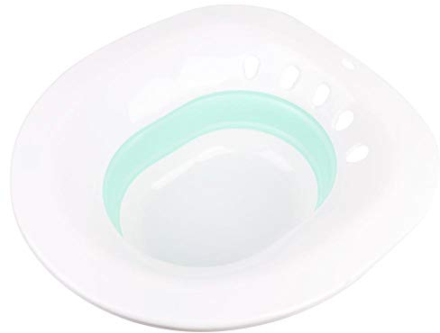 Garosa Baño de Asiento Lavado de Cadera Lavabo Plegable Bidé Portátil Se Adapta Al Inodoro Perineal Remojo para Mujeres Embarazadas de Maternidad con Hemorroides(Blue)